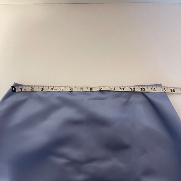 Bill Levkoff 3 piece Beaded Periwinkle Satin Formal Prom Dress Size 14 - Picture 5 of 9